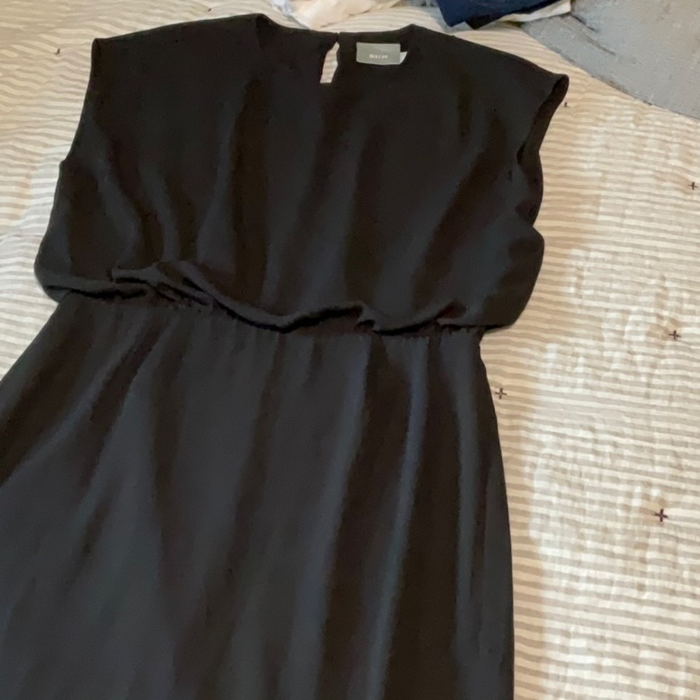 Anthropologie MAEVE Black Maxi Dress L